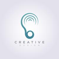 Ear Sound Vector Illustration Design Clipart Symbol Logo Template