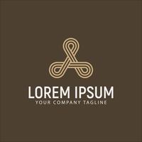 luxury modern letter A logo design concept template vector