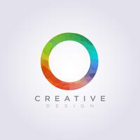 Circle Colourful Rainbow Vector Illustration Design Clipart Symbol Logo Template