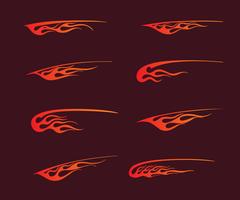 fire flames in tribal style for tattoo, vehicle and t-shirt deco vector