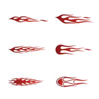 fire flames in tribal style for tattoo, vehicle and t-shirt deco vector