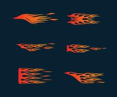 Llamas de fuego en estilo tribal para tatuajes, vehículos y camisetas. vector