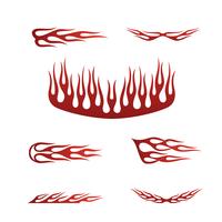 fire flames in tribal style for tattoo, vehicle and t-shirt deco vector