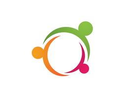Adopción y cuidado de la comunidad Logo plantilla vector icono