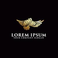 luxury bird logo design concept template vector