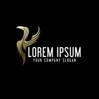 luxury bird logo design concept template vector