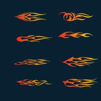 fire flames in tribal style for tattoo, vehicle and t-shirt deco vector