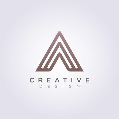 Abstract Triangle Vector Illustration Design Clipart Symbol Logo Template