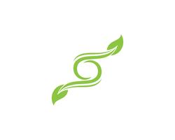 leaf green nature logo and symbol template Vector 