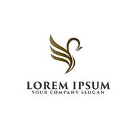 luxury bird logo design concept template vector