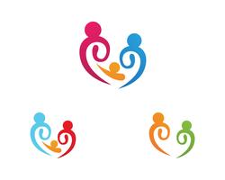 Adoption and community care Logo template vector icons