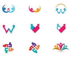 Adoption and community care Logo template vector icon