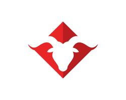Aplicación de iconos de logotipo y símbolos de cuerno de toro vector