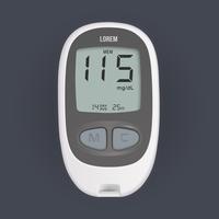 Electronic device that shows sugar level in blood vector