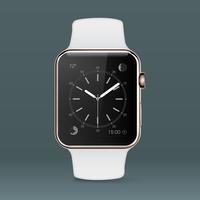 Smart hand watch on gray background vector