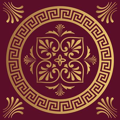 Luxury ornamental design background in golden color