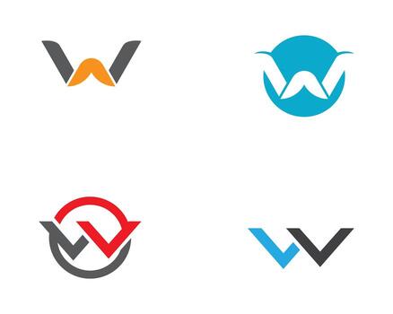 W letras logo y simbolos de negocios vector