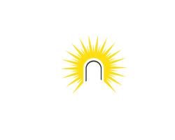 Sun logo star icon web vector