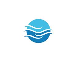 Water Wave symbol and icon Logo Template vector