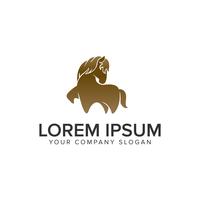 creative unique horse logo design concept template. fully editable vector