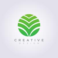 Leaf Circle Template Design Company Logo Vector Symbol Icon