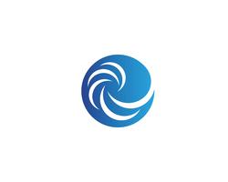Vector de plantilla de logotipo de onda de agua
