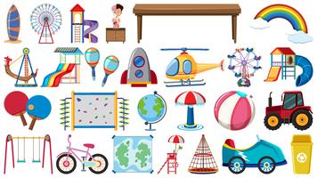 Set de juguetes infantiles vector