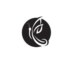 Mariposa conceptual simple, colorido icono. Logo. vector