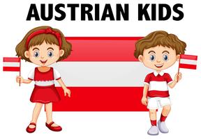 Boy and girl from Austria vector