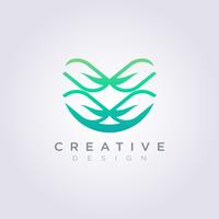 Moderno Resumen hojas plantilla diseño empresa Logo Vector símbolo icono