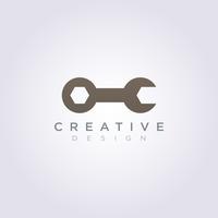 Gear Circle Mechanic Vector Illustration Design Clipart símbolo Logo plantilla