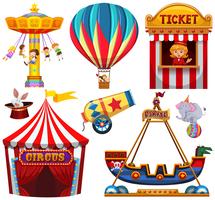 Set of circus object vector
