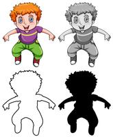 Set of different style boy vector