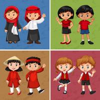 Children from different countries vector