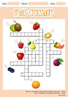 Fruits cross word concept  vector