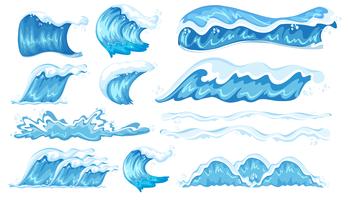 Set of different wave