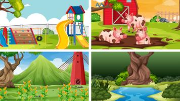 Set of different background vector