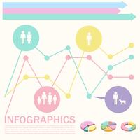 Un infochart con estadísticas de personas. vector