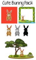 A pack of bunny vector