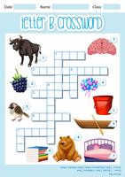 Crossword letter B game template