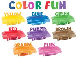 A set of color crayons vector