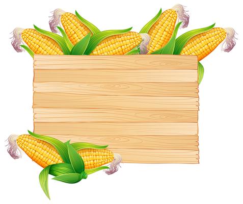 Corns in wooden bucket