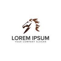 Head horse logo design concept template. vector