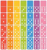 Colourful domino set element vector