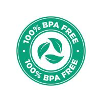 Icono libre de BPA 100 por ciento. vector