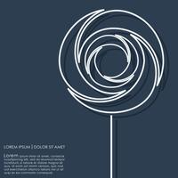 Line circles background vector