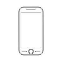 Icono de contorno de teléfono inteligente. vector