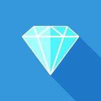 Diamond flat icon vector