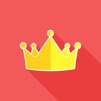 Crown flat icon vector