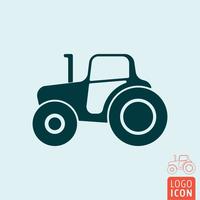 Tractor icon isolated vector